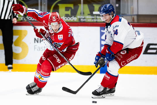 Timrås Filip Hållander och Oskarshamns Olli Palola