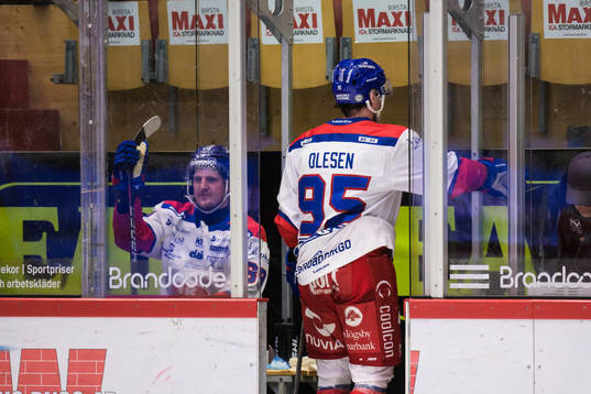 Oskarshamns Nick Olesen och Patrik Karlkvist deppar i