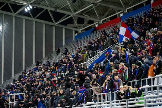 Spectators in the stands