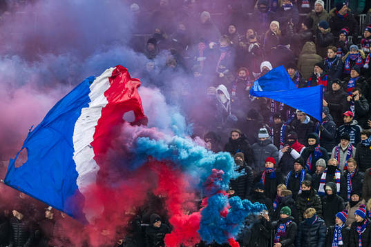Spectators in the stands