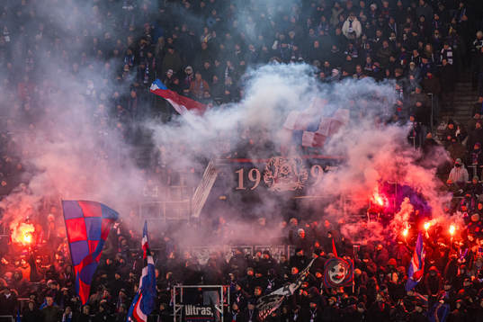 Spectators in the stands