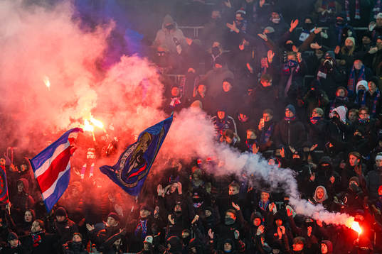 Spectators in the stands