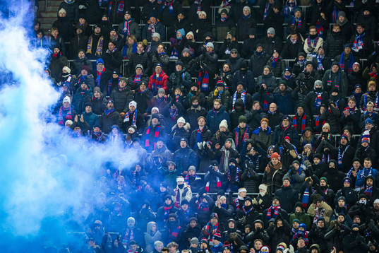 Spectators in the stands