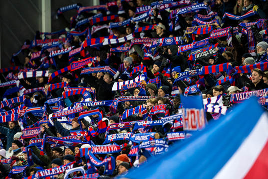 Spectators in the stands