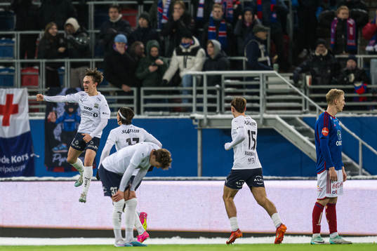 Marius Broholm of Kristiansund celebrates