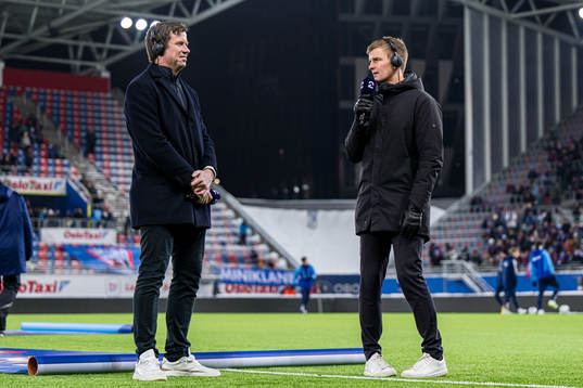 Jesper Mathisen and Eirik Nesset Hjelvik of broadcaster TV 2