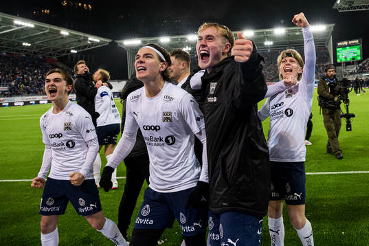 Marius Broholm and Brynjolfur Willumsson of Kristiansund