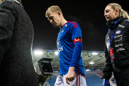 Henrik Bjørdal of Vålerenga looks dejected