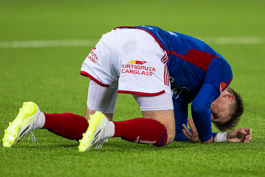 Christian Borchgrevink of Vålerenga in pain