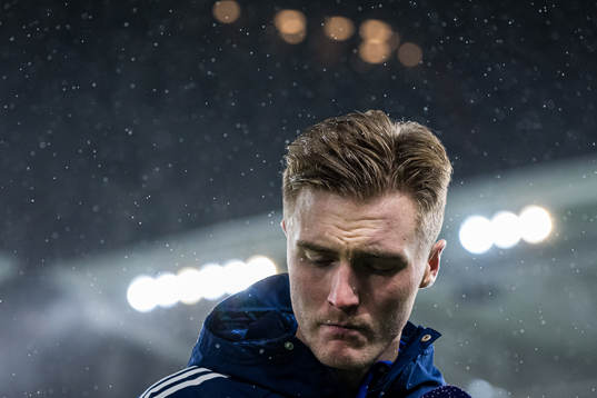 Christian Borchgrevink of Vålerenga looks dejected