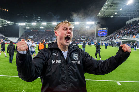 Mikkel Rakneberg of Kristiansund celebrates
