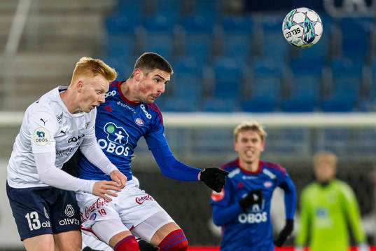 Marius Berntsen Olsen of Kristiansund and Andrej Ilic of
