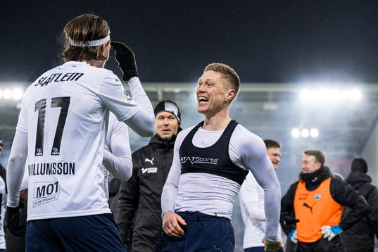 Torgil Gjertsen of Kristiansund celebrates promotion