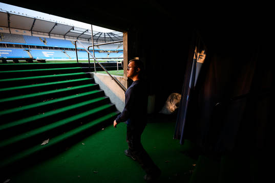 Christoffer Karlsson, planskötare på Eleda Stadion