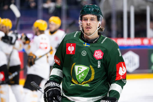 Joakim Nygård of Färjestad looks dejected
