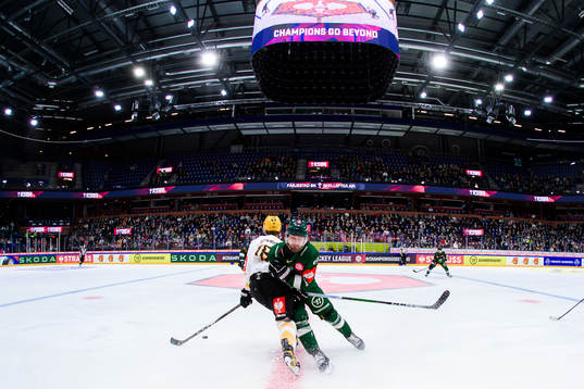 Elias Stenman of Skellefteå och Linus Johansson of