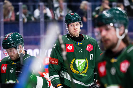 Victor Ejdsell of Färjestad looks dejected