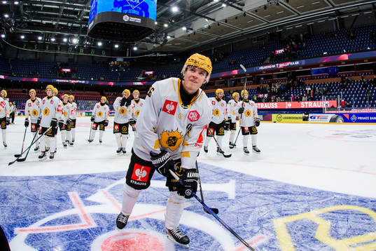 Rickard Hugg of Skellefteå celebrates