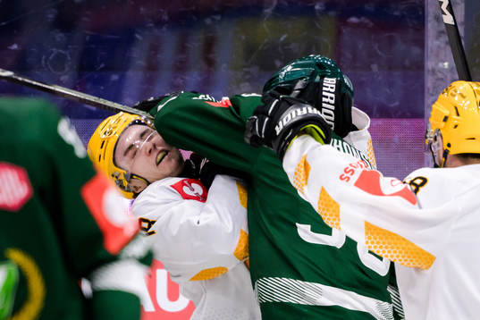 Elias Stenman of Skellefteå and Linus Johansson of