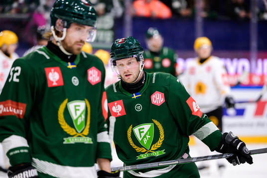 Axel Bergkvist of Färjestad looks dejected