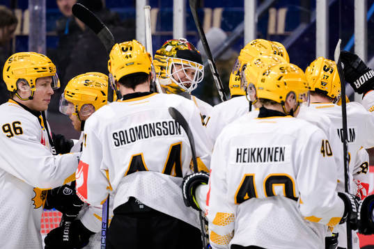 Players of Skellefteå celebrate