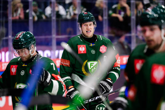 Victor Ejdsell of Färjestad looks dejected