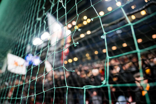 Safety net in front of Galatasaray supporters