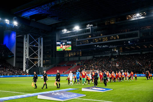 Players of FC Copenhagen and of Galatasaray