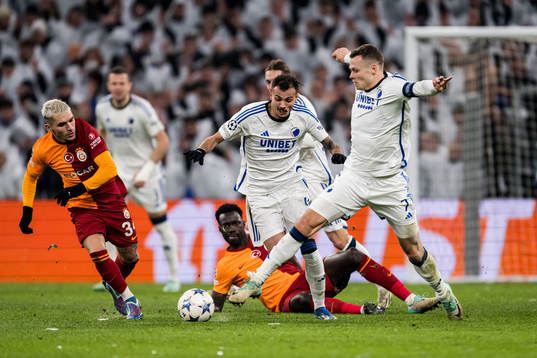 Diogo Goncalves and Viktor Claesson of FC Copenhagen