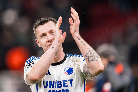 Lukas Lerager of FC Copenhagen celebrates