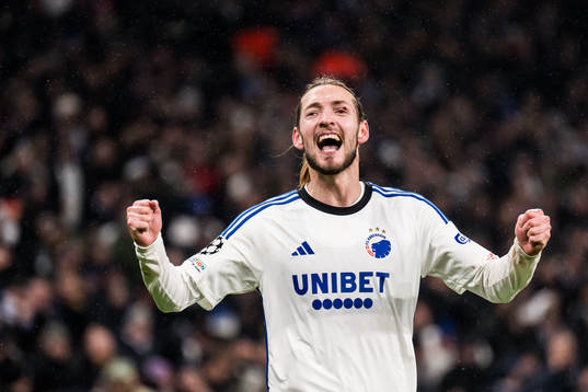 Rasmus Falk of FC Copenhagen celebrates