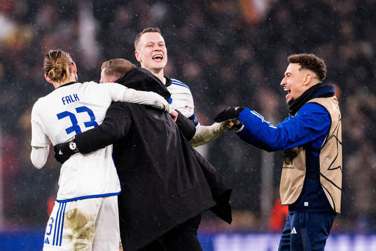 Rasmus Falk, Head coach Jacob Neestrup and Viktor Claesson