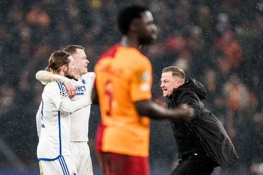 Rasmus Falk and Viktor Claesson of FC Copenhagen of Head