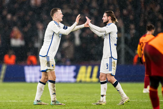 Viktor Claesson of FC Copenhagen Rasmus Falk of FC