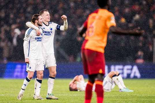 Rasmus Falk and Viktor Claesson of FC Copenhagen celebrates