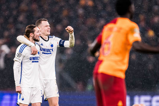 Rasmus Falk and Viktor Claesson of FC Copenhagen celebrates