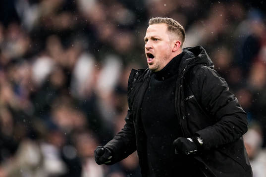 Head coach Jacob Neestrup of FC Copenhagen celebrates