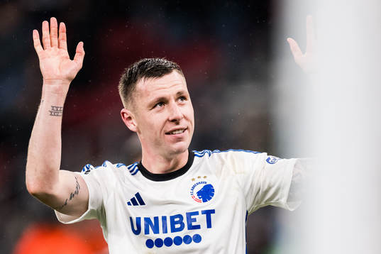 Lukas Lerager of FC Copenhagen celebrates