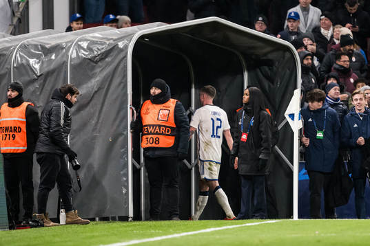 Lukas Lerager of FC Copenhagen leaves the pitch