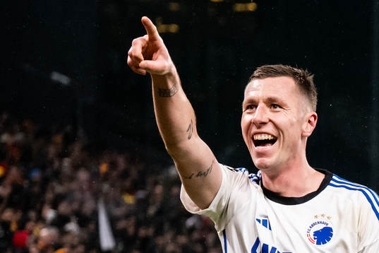Lukas Lerager of FC Copenhagen celebrates