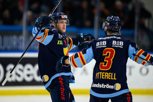 Djurgårdens Olle Liss jublar