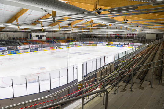 Interiör vy av Lugnets Ishall