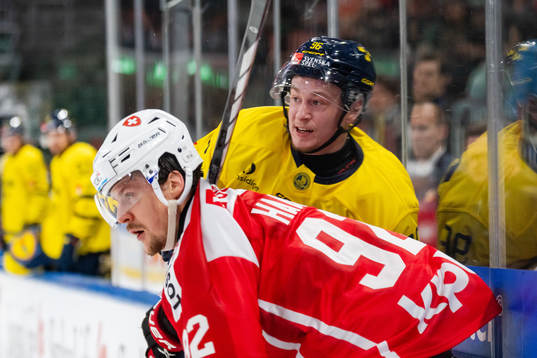 Pontus Andreasson of Sweden in the ice hockey game between