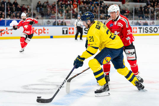 Christoffer Ehn of Sweden in the ice hockey game between