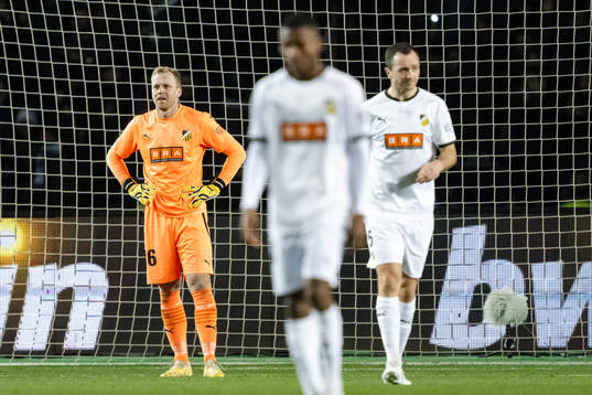 Goalkeeper Peter Abrahamsson of Häcken looks dejected