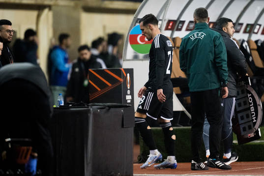 Marko Vesovic of Qarabag leaves the pitch