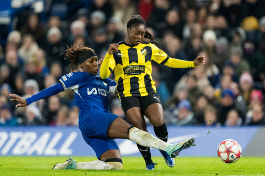 Kadeisha Buchanan of Chelsea and Monica Jusu Bah of Häcken