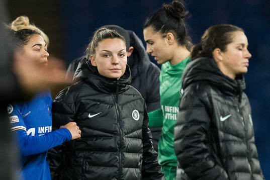 Johanna Rytting Kaneryd of Chelsea looks dejected