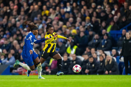 Kadeisha Buchanan of Chelsea and Monica Jusu Bah of Häcken
