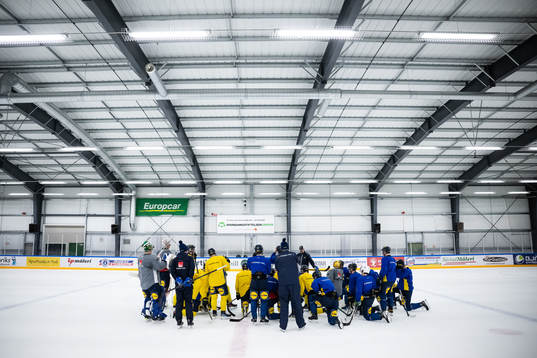 Players of the Swedish under-20 national ice hockey team